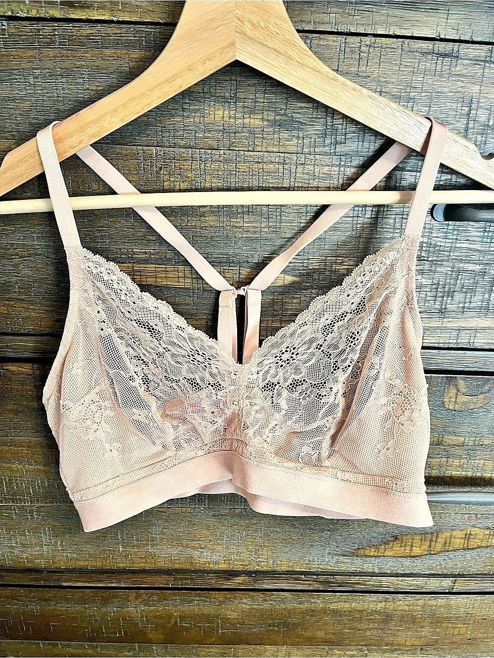 SPANX SPANXsupersmooth Day to Date Night Lace Bralette Pink 36C large